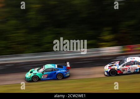 44 Bachler Klaus (aut), Cairoli Matteo (ita), Dumbreck Peter (gbr), Ragginger Martin (aut), Falken Motorsports, Porsche 911 GT3 R, Aktion während der 2 Stockfoto