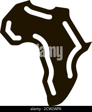 Kontinent Symbol Vektor Glyphe Illustration Stock Vektor
