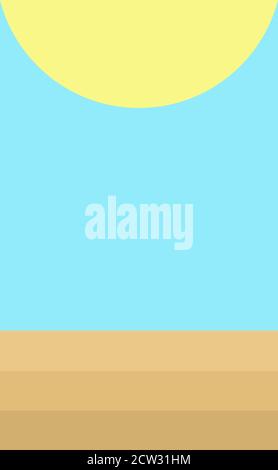 Designvorlage Broschüre deckt abstrakte Hintergrundsonne auf blauem Himmel mit leerem Platz für Text ab. Stockfoto