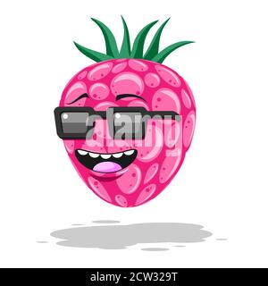Zeichentrickfigur Malina mit Brille auf einem weißen isolierten Hintergrund. Vektorbild Stock Vektor