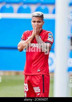 Cucho Hernandez von Getafe CF beim spanischen Meisterschaftsspiel La Liga zwischen Deportivo Alaves und Getafe CF am 26. september 2020 bei mir Stockfoto