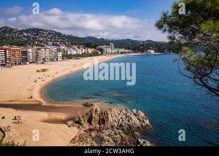 Lloret de Mar Hauptstadtstrand an der Costa Brava In Spanien Stockfoto