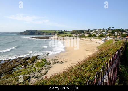 Gyllyngvase Beach im september. cornwall UK Stockfoto