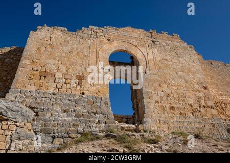 puerta califal, Castillo de Gormaz, Siglo X, Gormaz, Soria, Comunidad Autónoma de Castilla, Spanien, Europa Stockfoto