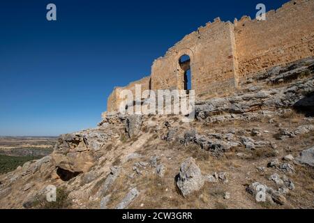 puerta califal, Castillo de Gormaz, Siglo X, Gormaz, Soria, Comunidad Autónoma de Castilla, Spanien, Europa Stockfoto