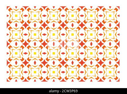 Nahtloses Oberflächenmuster mit abstrakten Figuren. Ethno- und Tribal-Druck mit geometrischen Formen. Digitaler Wandteppich im arabischen Stil, Textildruck. Stockfoto