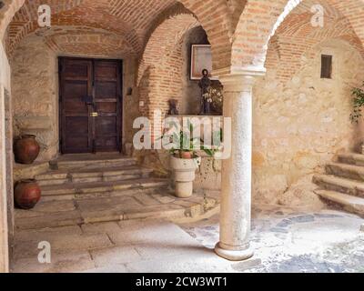 Claustro del Monasterio de El Palancar. Cáceres. Extremadura. España Stockfoto