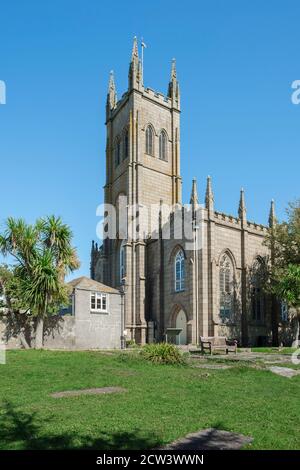 Penzance Kirche, Ansicht der St Mary's Kirche in Penzance, Cornwall, Südwesten Englands, Großbritannien Stockfoto