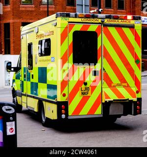 London UK, September 27 2020, London Ambulance Emergency Medical Vehicle Stockfoto