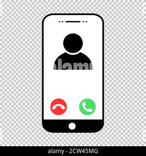 Benutzer Anruf Symbol, incomimg Telefon, mockup digitale mobile, flaches Design Vektor Illustration . Stock Vektor