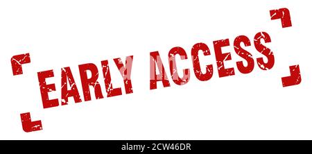 Early Access Stempel. Quadratisches Grunge Zeichen auf weißem Hintergrund Stock Vektor