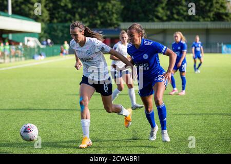 LOUGHBOROUGH, ENGLAND. 27. SEPTEMBER 2020 während des Vitality Women's FA Cup Spiels zwischen Leicester City und Manchester City im Farley Way Stadium, Quorn, Loughborough am Sonntag, 27. September 2020. (Kredit: Leila Coker, MI News) Kredit: MI Nachrichten & Sport /Alamy Live Nachrichten Stockfoto