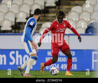 Alex Migden (17) aus Nottingham Forest mit dem Ball Stockfoto