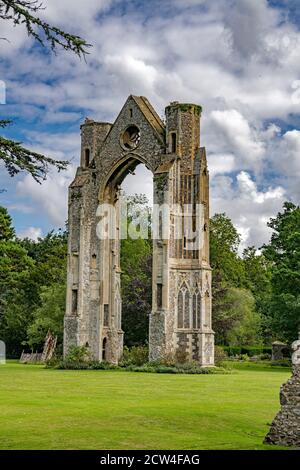 Ostfenster Überreste des alten Priorats Little Walsingham Norfolk Stockfoto