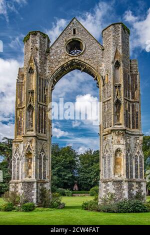 Ostfenster Überreste des alten Priorats Little Walsingham Norfolk Stockfoto