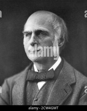 Francis Galton. Porträt des englischen Statistikers und Universalgelehrten aus der viktorianischen Zeit, Sir Francis Galton (1822-1911) Stockfoto