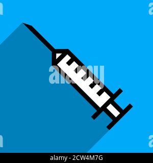 Symbol für medizinische Spritze. Stock Vektor