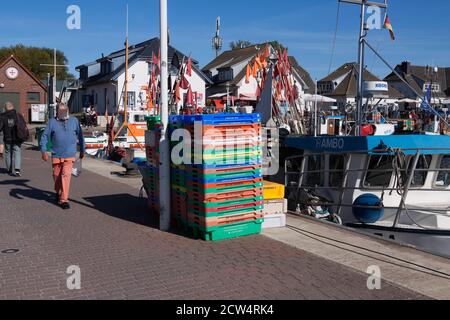 Hafen Vitte, Hiddensee, Rügen, Mecklenburg-Vorpommern, Deutschland Stockfoto