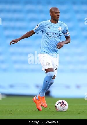 Fernandinho von Manchester City in Aktion während des Premier League-Spiels im Etihad Stadium, Manchester. Stockfoto