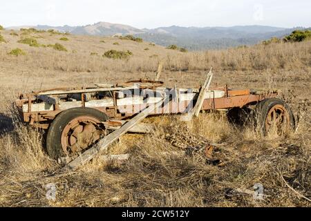 Ruinen von Old Ranch Wagon Stockfoto