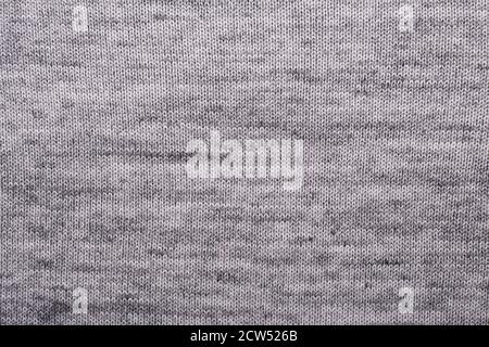 Grau Stricken Wolle Textur Hintergrund Gehäkelte Stoff Textur Stockfoto
