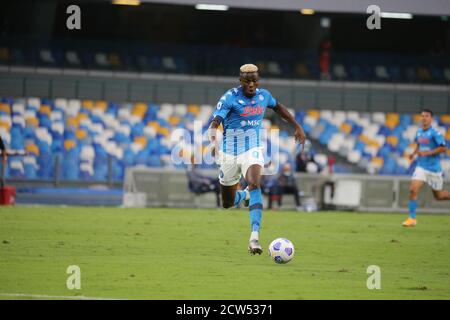 Neapel, Kampanien, Italien. September 2020. Während des italienischen Serie A Fußballmatches SSC Napoli gegen FC Genua am 27. September 2020 im San Paolo Stadion in Neapel.im Bild: OSIMHEN Credit: Fabio Sasso/ZUMA Wire/Alamy Live News Stockfoto