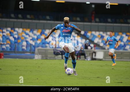 Neapel, Kampanien, Italien. September 2020. Während des italienischen Serie A Fußballmatches SSC Napoli gegen FC Genua am 27. September 2020 im San Paolo Stadion in Neapel.im Bild: OSIMHEN Credit: Fabio Sasso/ZUMA Wire/Alamy Live News Stockfoto