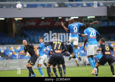 Neapel, Kampanien, Italien. September 2020. Während der italienischen Serie A Fußballspiel SSC Napoli gegen FC Genua am 27. September 2020 im San Paolo Stadion in Neapel.im Bild: Kredit: Fabio Sasso/ZUMA Wire/Alamy Live News Stockfoto