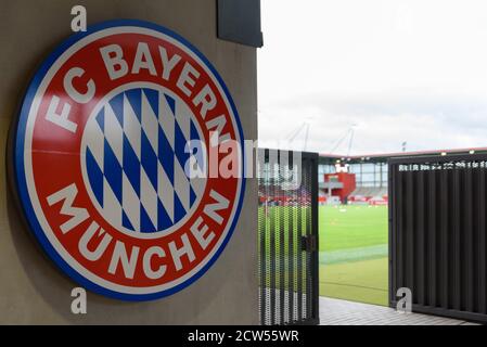 München, Deutschland. September 2020. FC Bayern Campus vor dem Bundesliga-Spiel der Frauen zwischen Bayern München und SC Freiburg. Sven Beyrich/SPP Kredit: SPP Sport Pressefoto. /Alamy Live Nachrichten Stockfoto