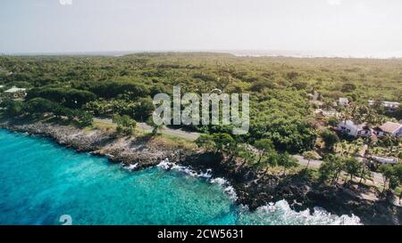 Drohnenblick über die karibik auf der Insel San Andres - Kolumbien Stockfoto