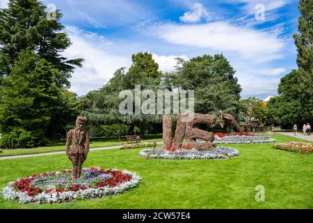 Eine Feier des VE Day im Grosvenor Park, Chester. Stockfoto