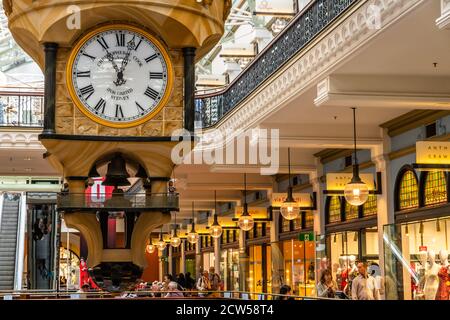 Sydney, Australien - 10 2018: Innenansicht des Queen Victoria Building Stockfoto