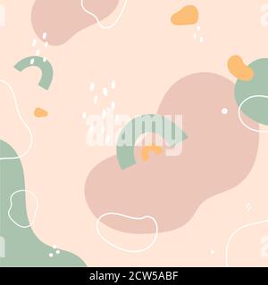 Abstrakter Hintergrund.Handgezeichnete verschiedene Formen Stock Vektor