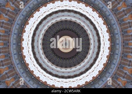 Abstraktes Kaleidoskop Hintergrund. Schöne mehrfarbige Kaleidoskop Textur. Einzigartiges Kaleidoskop-Design. Stockfoto