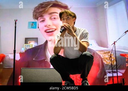25. September 2020, Toronto, Ontario, Kanada: Der kanadische Sänger Johnny Orlando spielte eine ausverkaufte Show auf der OLG Play Stage in Toronto. Im Bild: JOHNNY ORLANDO (Bild: © Angel Marchini/ZUMA Wire) Stockfoto
