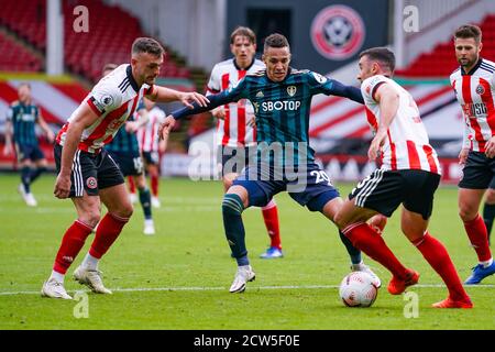 Sheffield, Großbritannien. September 2020. Leeds United Stürmer Rodrigo Moreno während der englischen Meisterschaft Premier League Fußballspiel zwischen Sheffield United und Leeds United am 27. September 2020 in Bramall Lane in Sheffield, England - Foto Malcolm Bryce / ProSportsImages / DPPI Credit: LM/DPPI/Malcolm Bryce/Alamy Live News Stockfoto