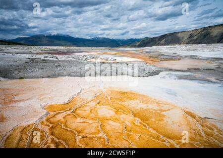 Mammoth Hot Springs im yellowstone Nationalpark, wyoming, usa Stockfoto