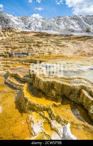 Mammoth Hot Springs im yellowstone Nationalpark, wyoming, usa Stockfoto