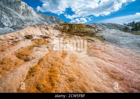 Mammoth Hot Springs im yellowstone Nationalpark, wyoming, usa Stockfoto