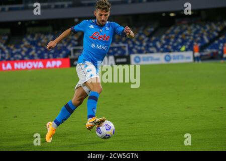 Neapel, Kampanien, Italien. September 2020. Während der italienischen Serie A Fußballspiel SSC Napoli gegen FC Genua am 27. September 2020 im San Paolo Stadion in Neapel.im Bild: MERTENS Kredit: Fabio Sasso/ZUMA Wire/Alamy Live News Stockfoto