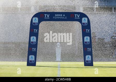 Serie A TimVision während AC Mailand vs Pink Bari, Italienische Fußball Serie A Women Championship, Mailand, Italien, 05 Sep 2020 Stockfoto