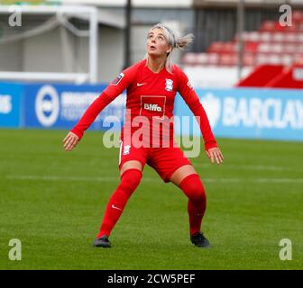 Crawley, Großbritannien. Februar 2018. CRAWLEY, ENGLAND - SEPTEMBER 27: Mollie Green von Birmingham City LFC während Vitality Women's FA Cup Match zwischen Brighton und Hove Albion Women und Birmingham City Women im Broadfield Stadium am 27. September 2020 in Crawley, England Credit: Action Foto Sport/Alamy Live News Stockfoto