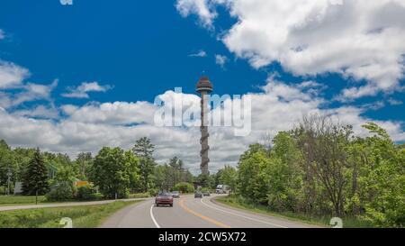 Eintritt zum Thousand Islands National Park, Ontario, Kanada Stockfoto