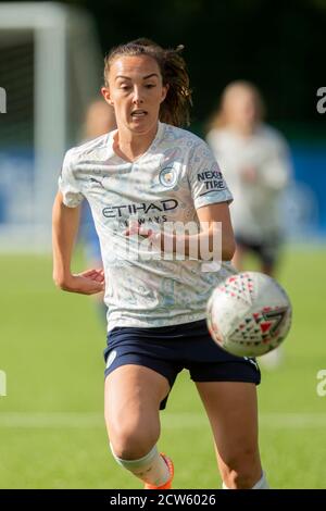 LOUGHBOROUGH, ENGLAND. 27. SEPTEMBER 2020 Caroline Weir von Manchester City Frauen beim Vitality Women's FA Cup Spiel zwischen Leicester City und Manchester City am Sonntag, 27. September 2020 im Farley Way Stadium, Quorn, Loughborough. (Kredit: Leila Coker, MI News) Kredit: MI Nachrichten & Sport /Alamy Live Nachrichten Stockfoto