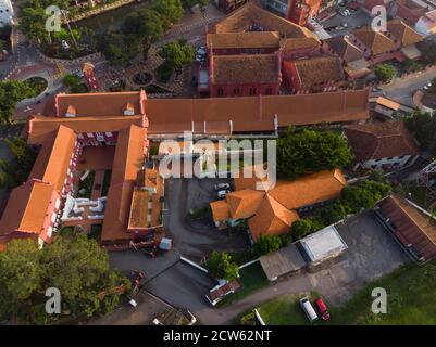 Luftaufnahme des Stadthuys-Gebäudes, Malacca Stockfoto