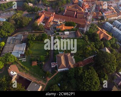 Luftaufnahme des Stadthuys-Gebäudes, Malacca Stockfoto