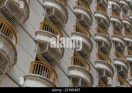 Balkone des Gebäudes in Chongqing Stadt Stockfoto