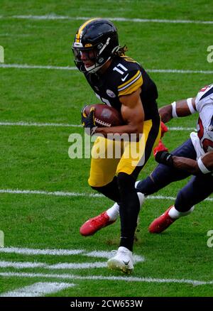 Pittsburgh, PA, USA. September 2020. Chase Claypool #11 während der Pittsburgh Steelers vs Houston Texans bei Heinz Field in Pittsburgh, PA. Jason Pohuski/CSM/Alamy Live News Stockfoto