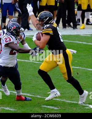 Pittsburgh, PA, USA. September 2020. Vance McDonald #89 während der Pittsburgh Steelers vs Houston Texans bei Heinz Field in Pittsburgh, PA. Jason Pohuski/CSM/Alamy Live News Stockfoto