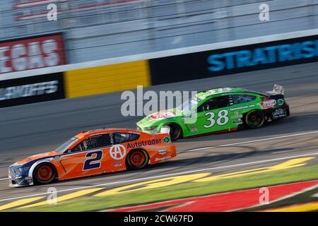 Las Vegas, Nevada, USA. September 2020. Brad Keselowski (2) Rennen für das South Point Hotel & Casino 400 auf dem Las Vegas Motor Speedway in Las Vegas, Nevada. Kredit: Stephen A. Arce/ASP/ZUMA Wire/Alamy Live Nachrichten Stockfoto